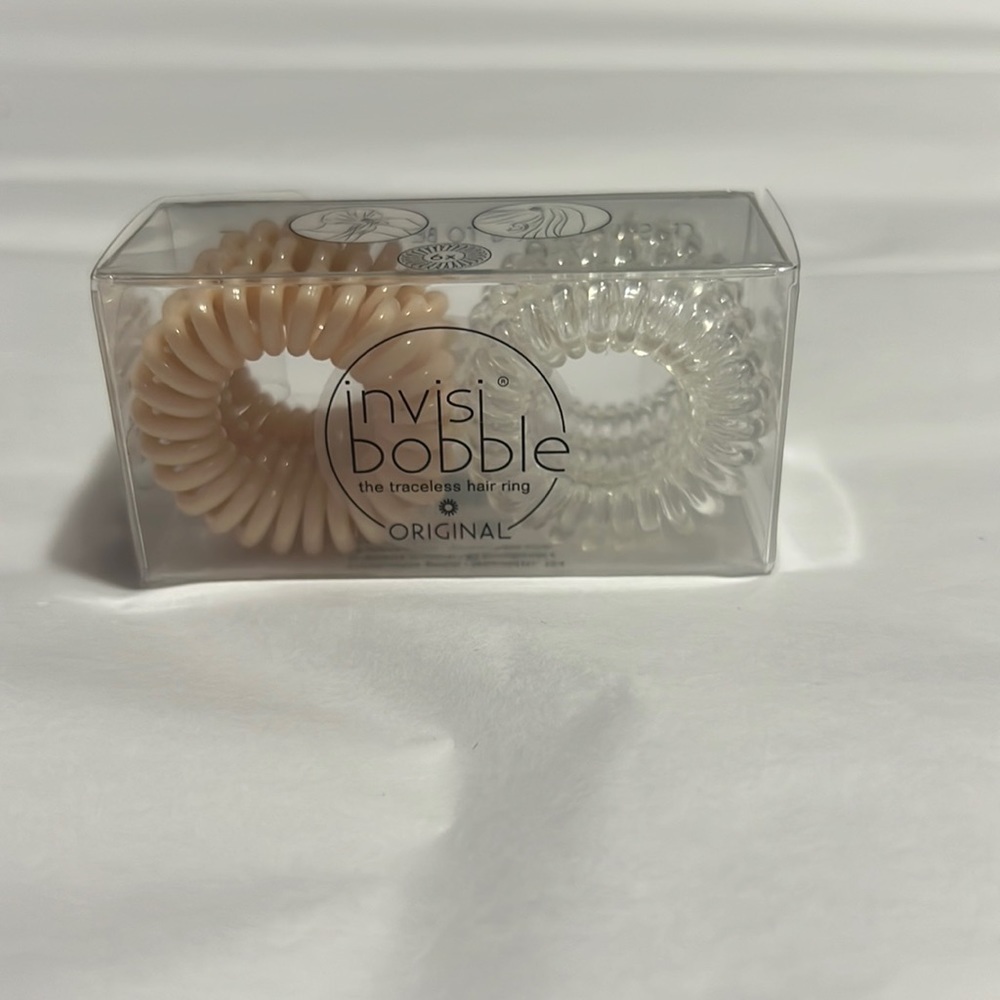 NIB Invisibobble Original 6-pack Clear & Nude